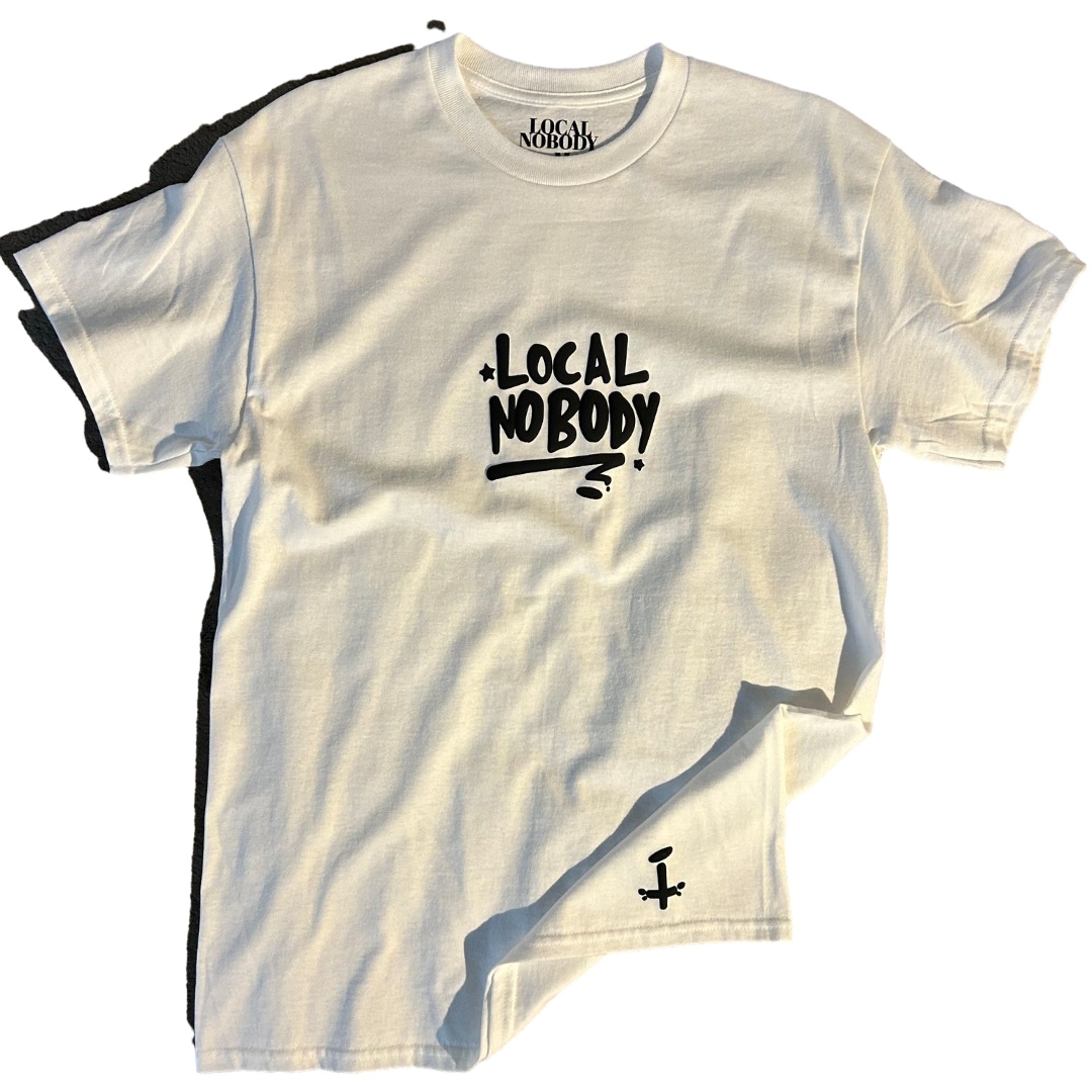 LOCAL NOBODY puff print brand tee