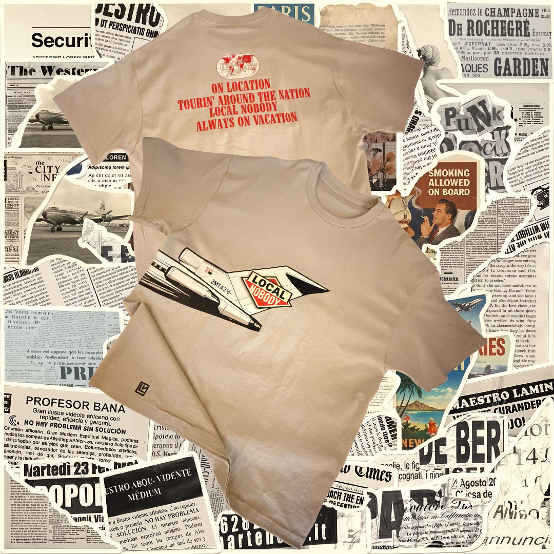 “License to chill” short sleeve tan tee