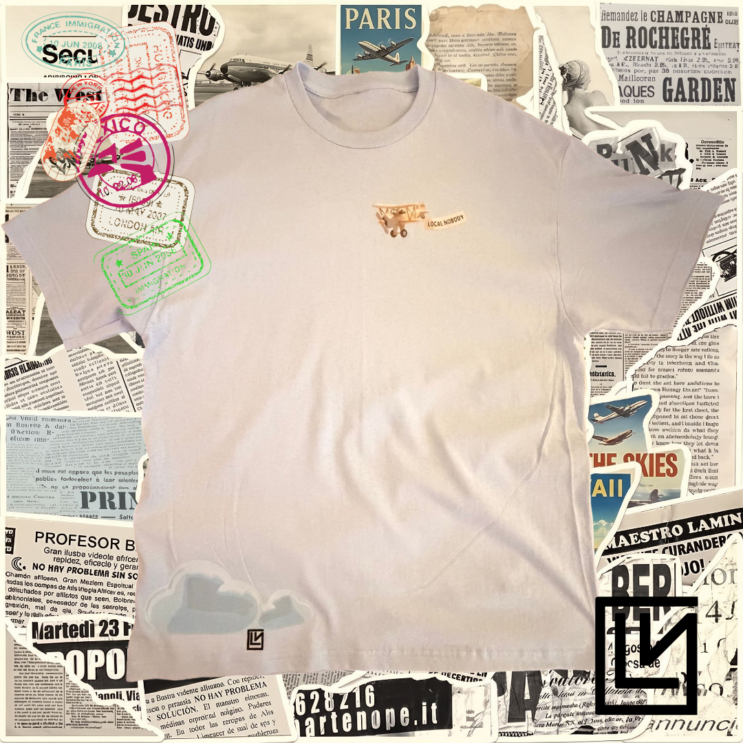 “Clear skies” baby blue short sleeve